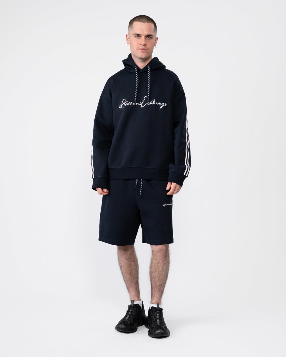 Armani Exchange Mens Signature Hoodie