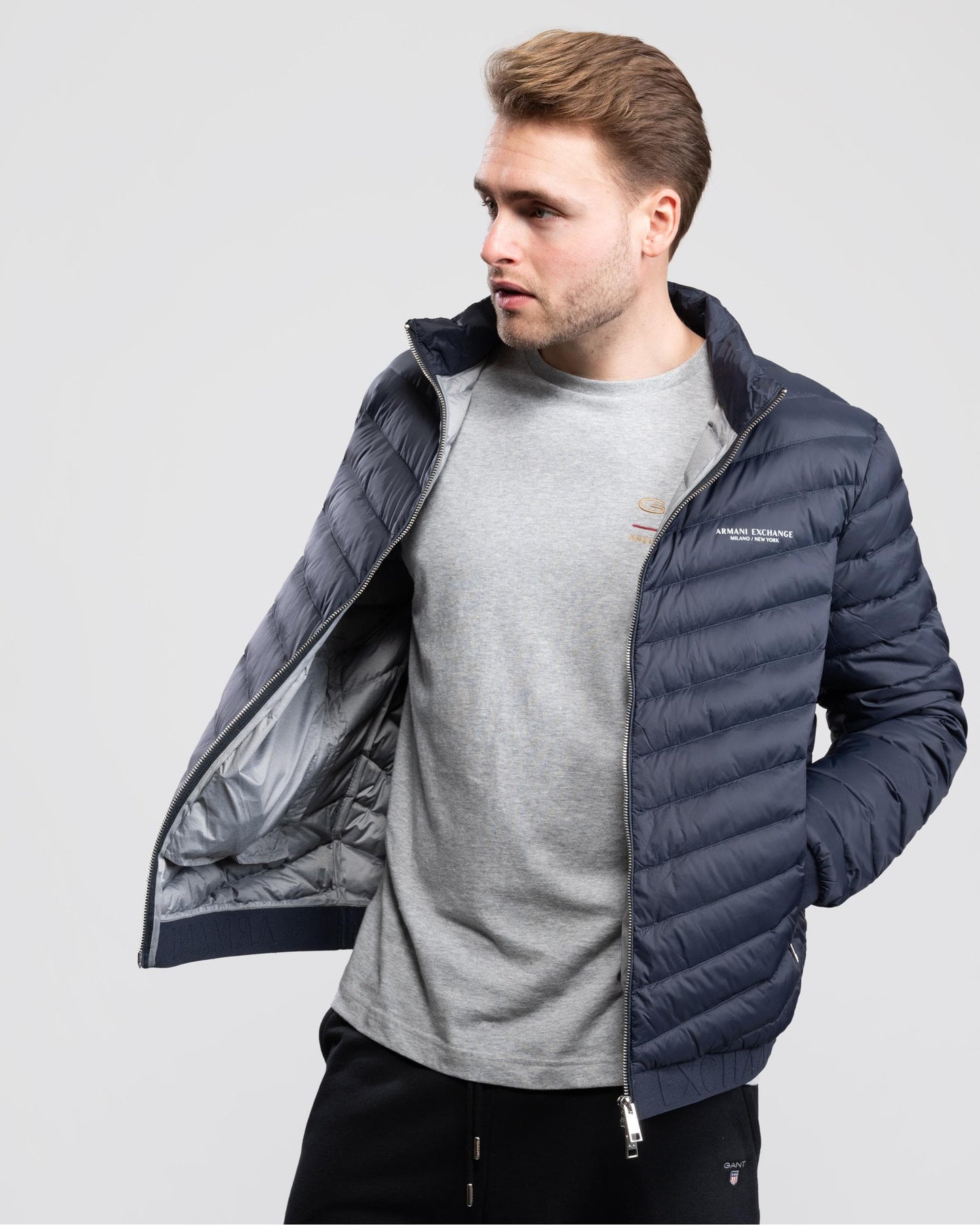Armani Exchange Milano/New York Logo Mens Padded Jacket