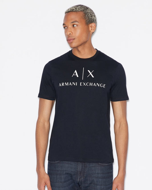Armani Exchange A|X Logo Mens T-Shirt - Navy 1510
