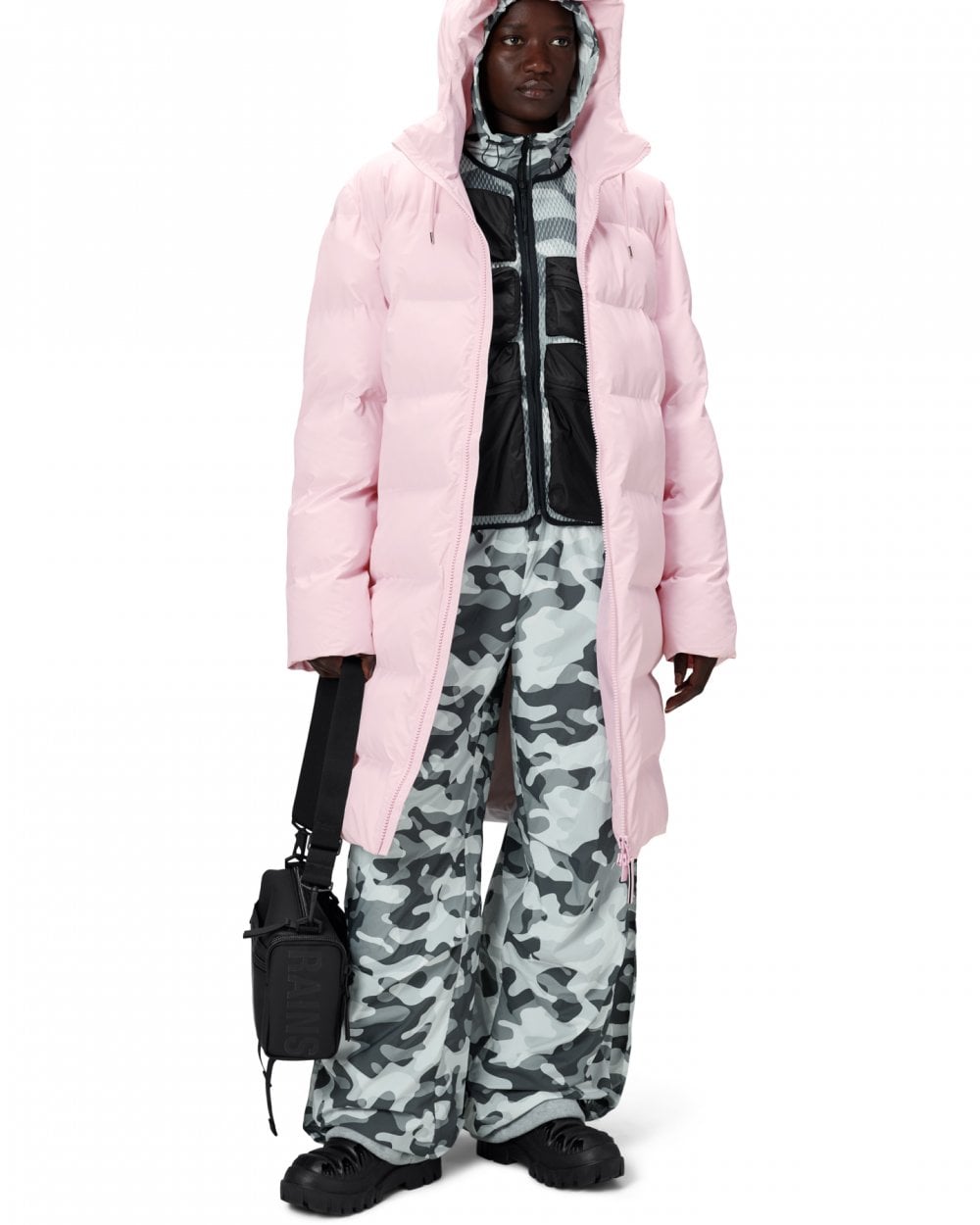 Rains Alta Long Unisex Puffer Jacket