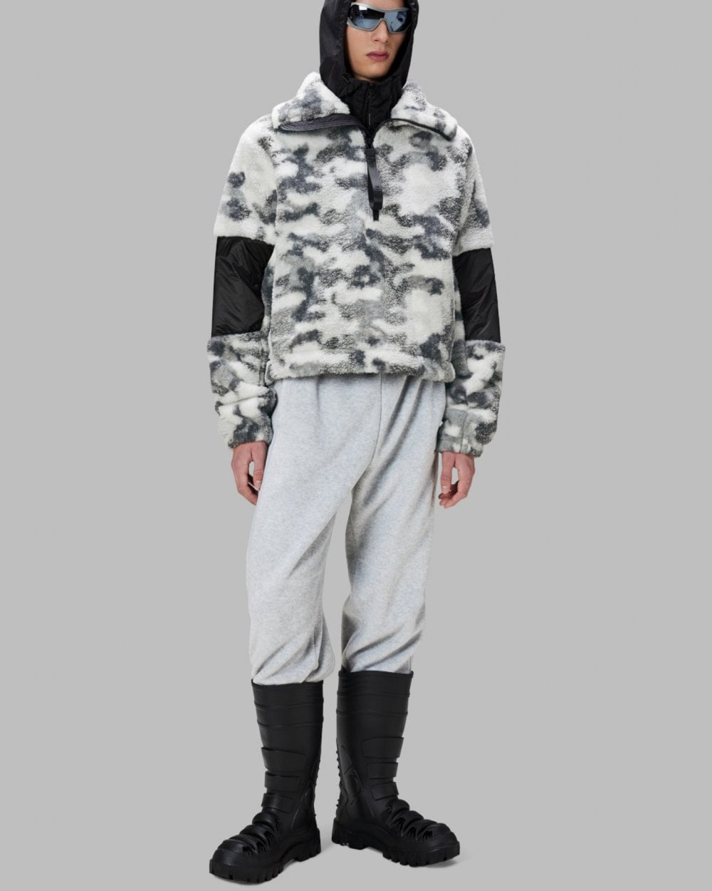 Rains W Kofu Unisex Fleece Pullover - 62 Camo