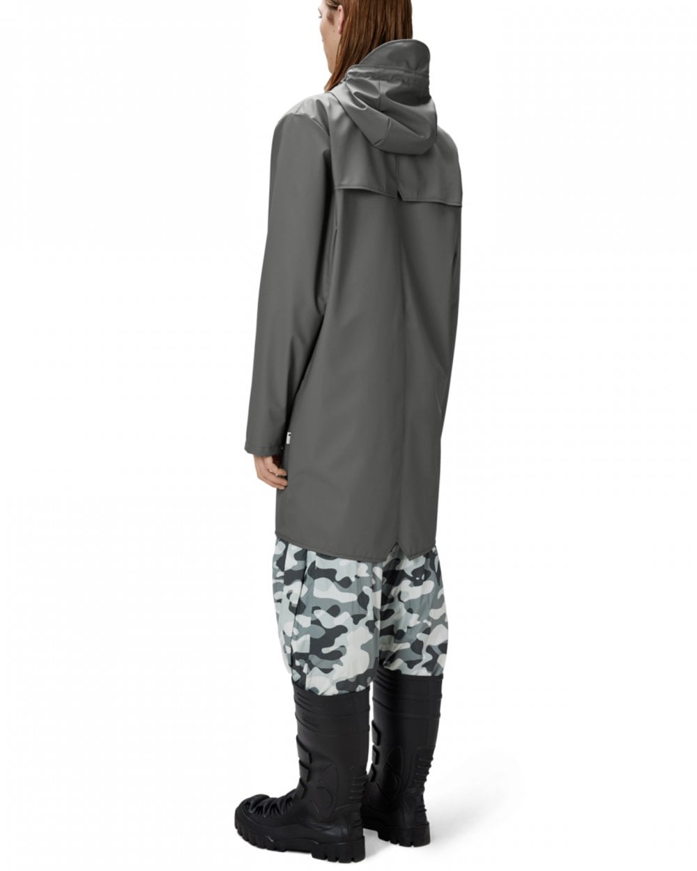 Rains Long Unisex Jacket - 13 Grey