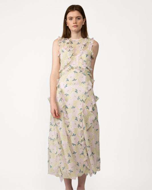 Ted Baker Calinia Womens Sleeveless Waterfall Midi Dress