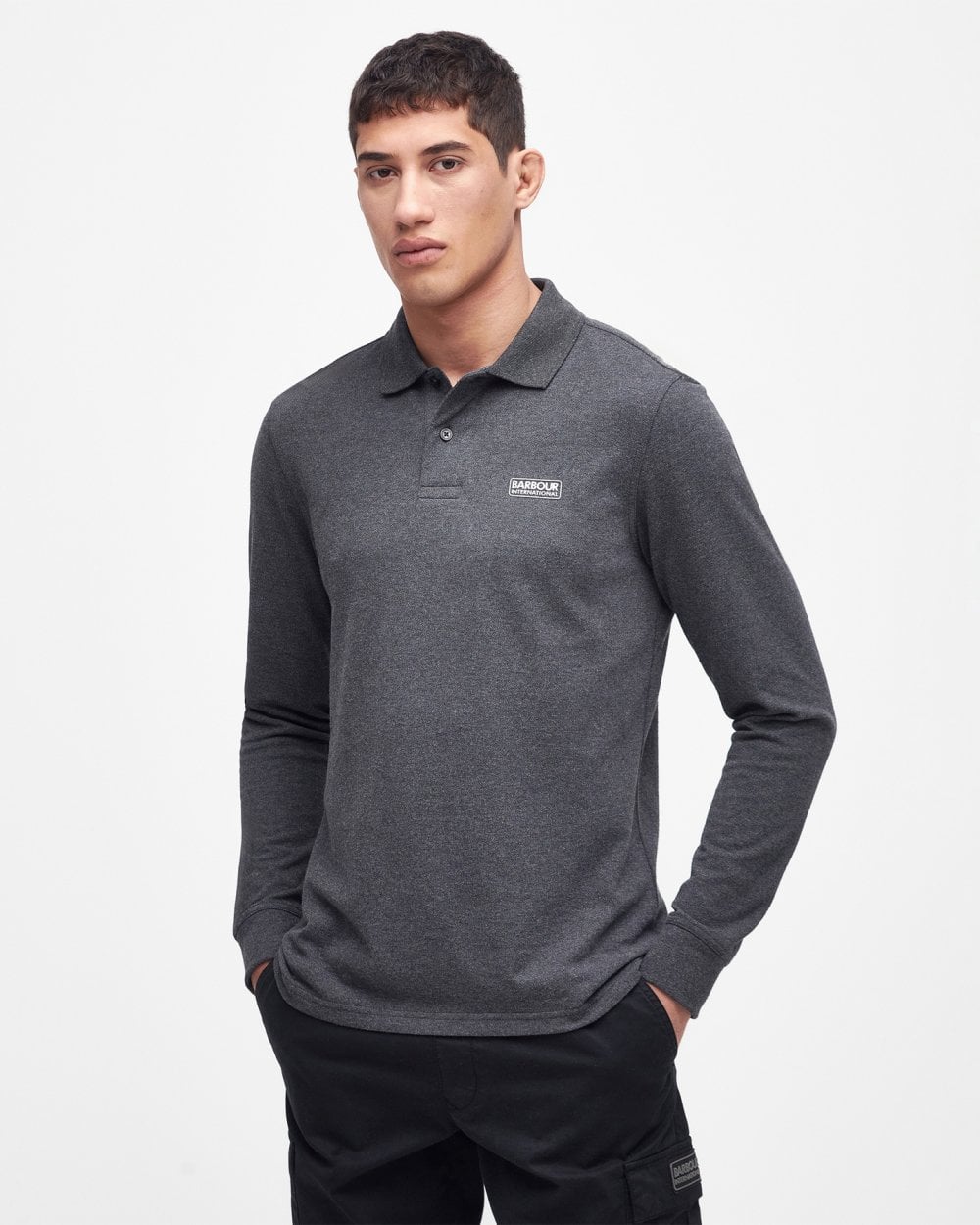 Barbour International Essential Mens Long Sleeve Polo