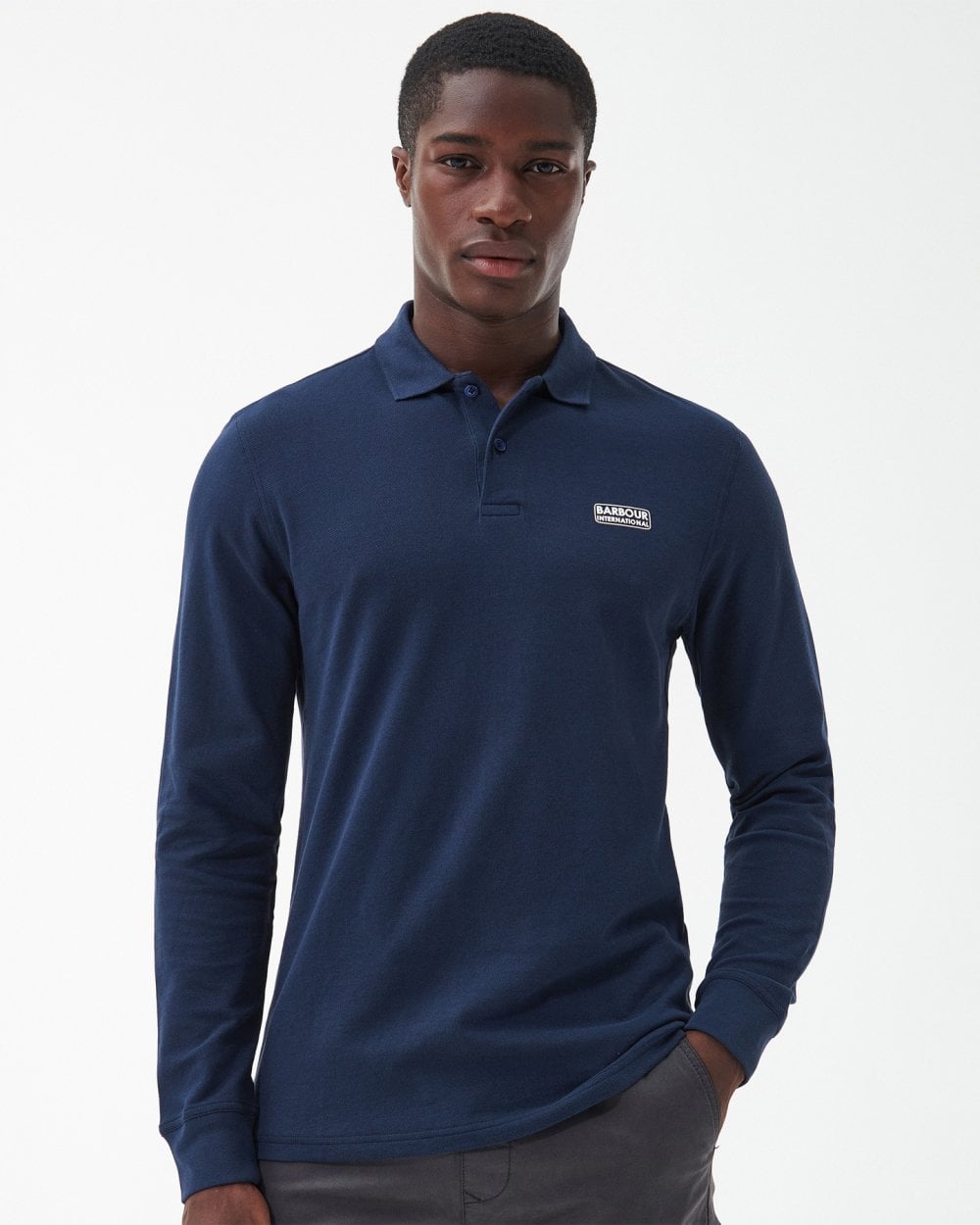Barbour International Essential Mens Long Sleeve Polo