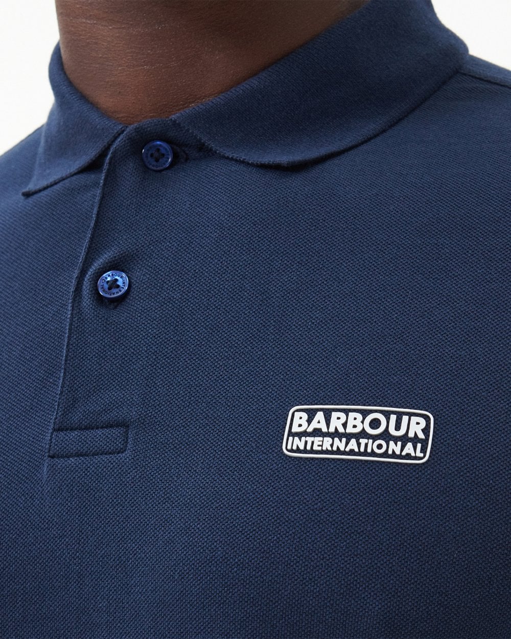 Barbour International Essential Mens Long Sleeve Polo - International Navy