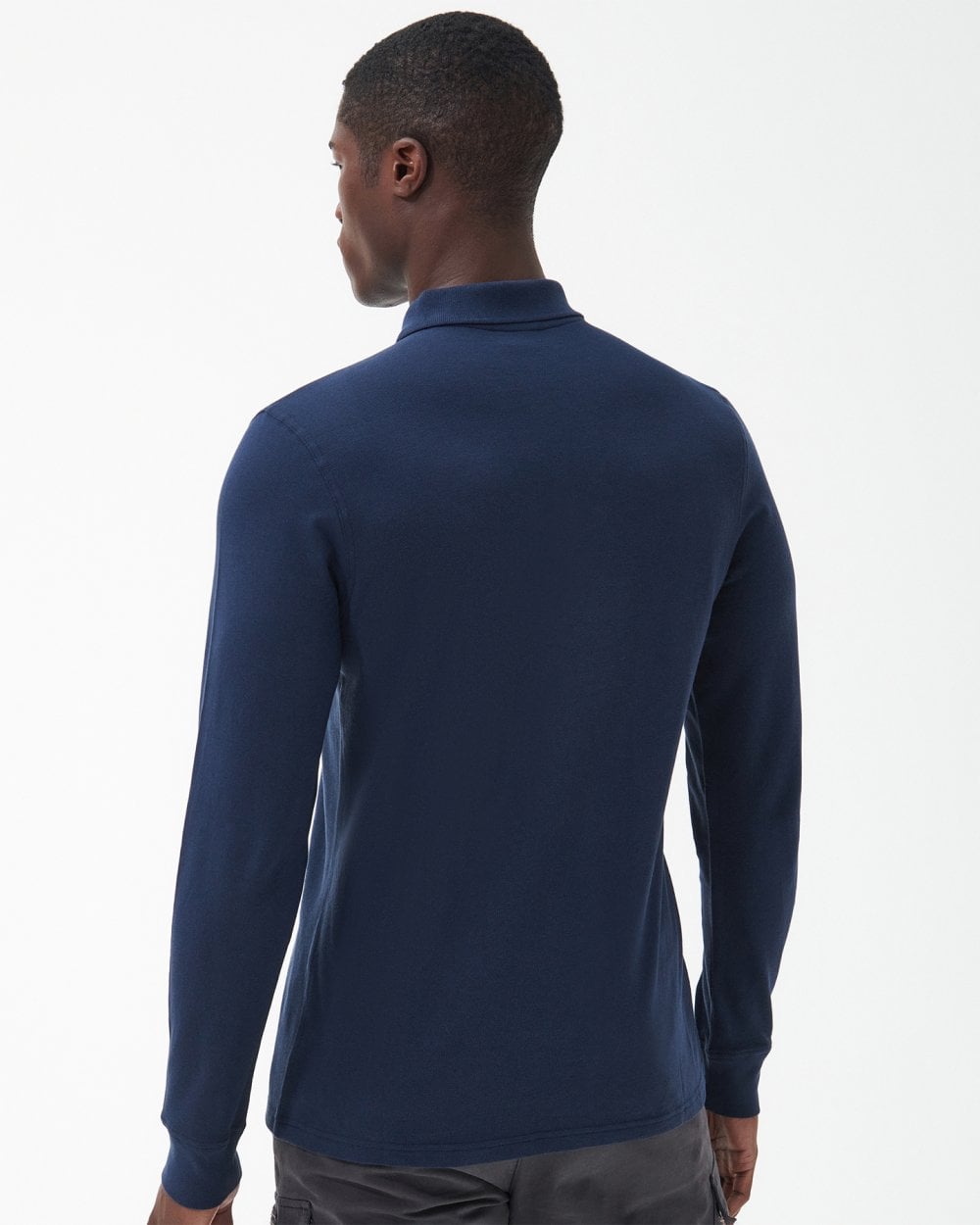 Barbour International Essential Mens Long Sleeve Polo - International Navy