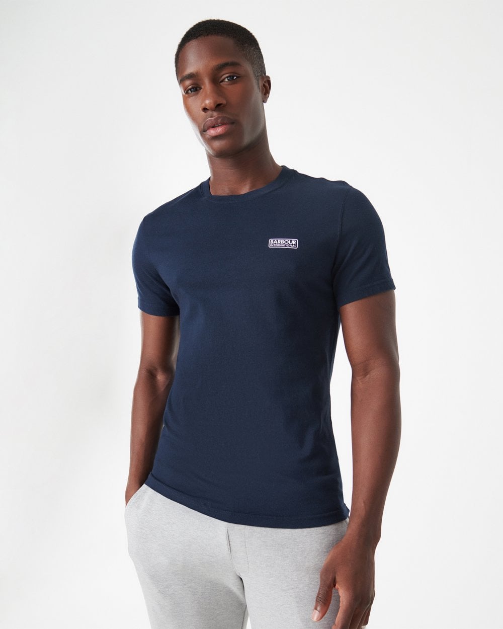 Barbour International Small Logo Mens T-Shirt - International Navy