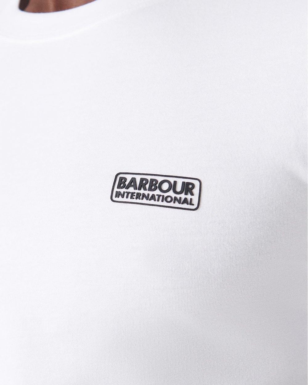 Barbour International Small Logo Mens T-Shirt - White/Black