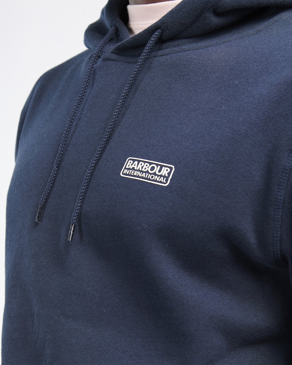 Barbour International Small Logo Mens Hoodie - Navy