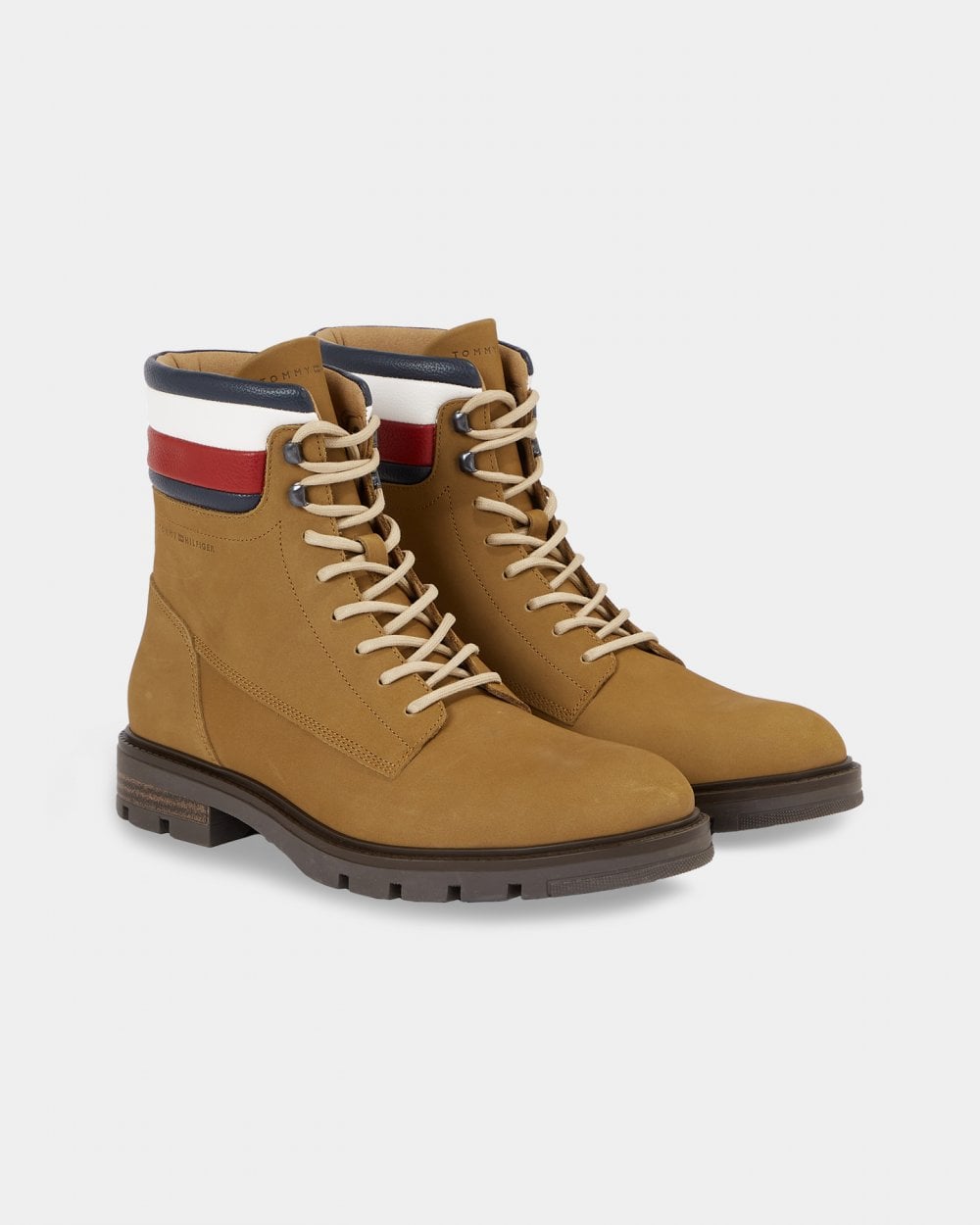 Tommy Hilfiger Corporate Hilfiger Mens Nubuck Boots - Desert Khaki