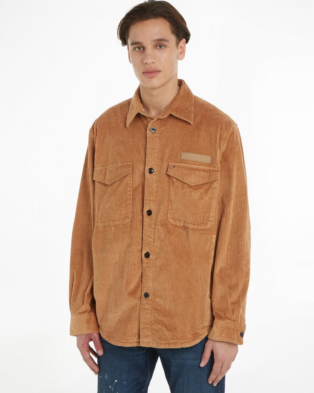 Tommy Hilfiger Corduroy Mens Solid Overshirt