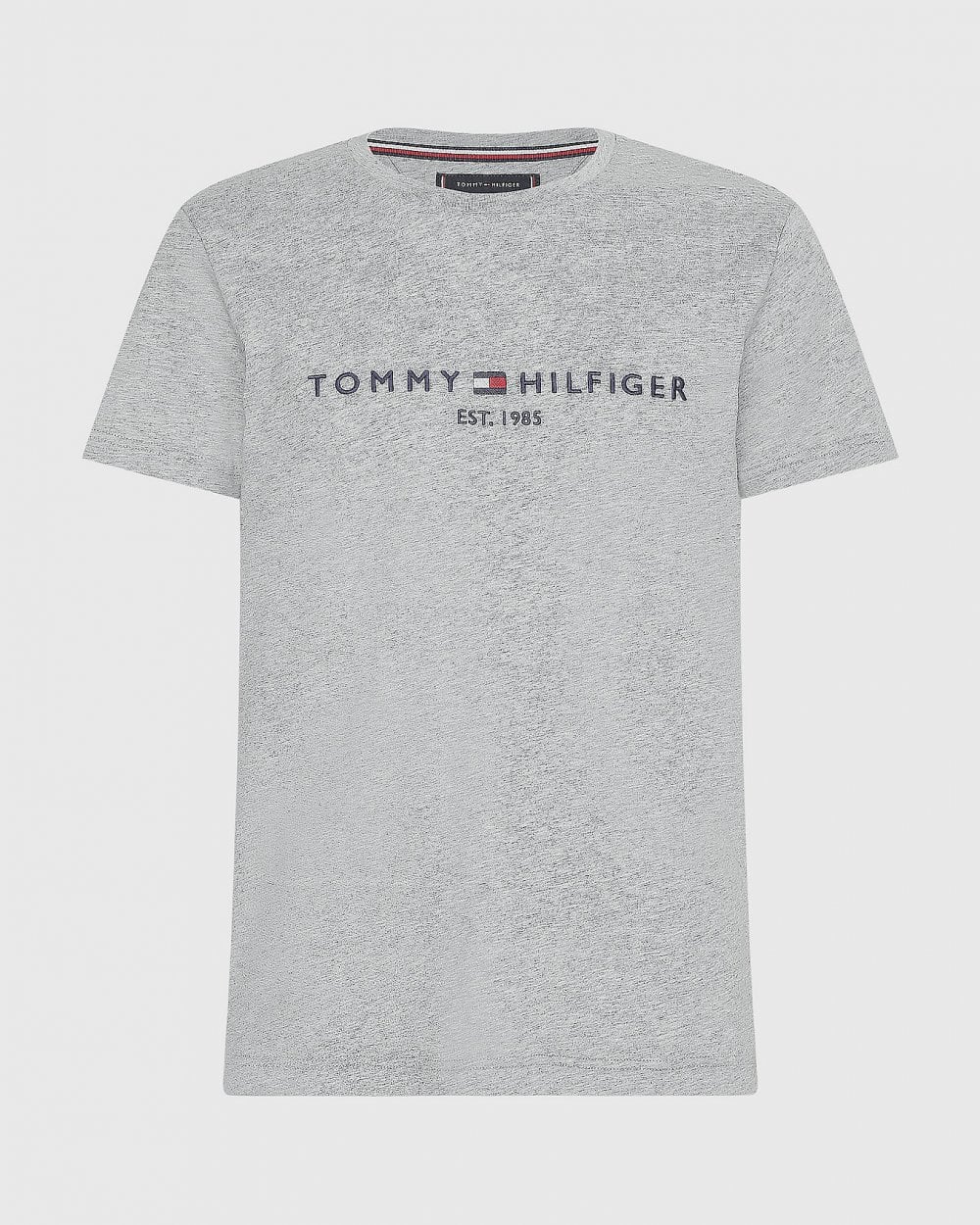 Tommy Hilfiger Mens Core Tommy Logo Tee - Cloud Heather