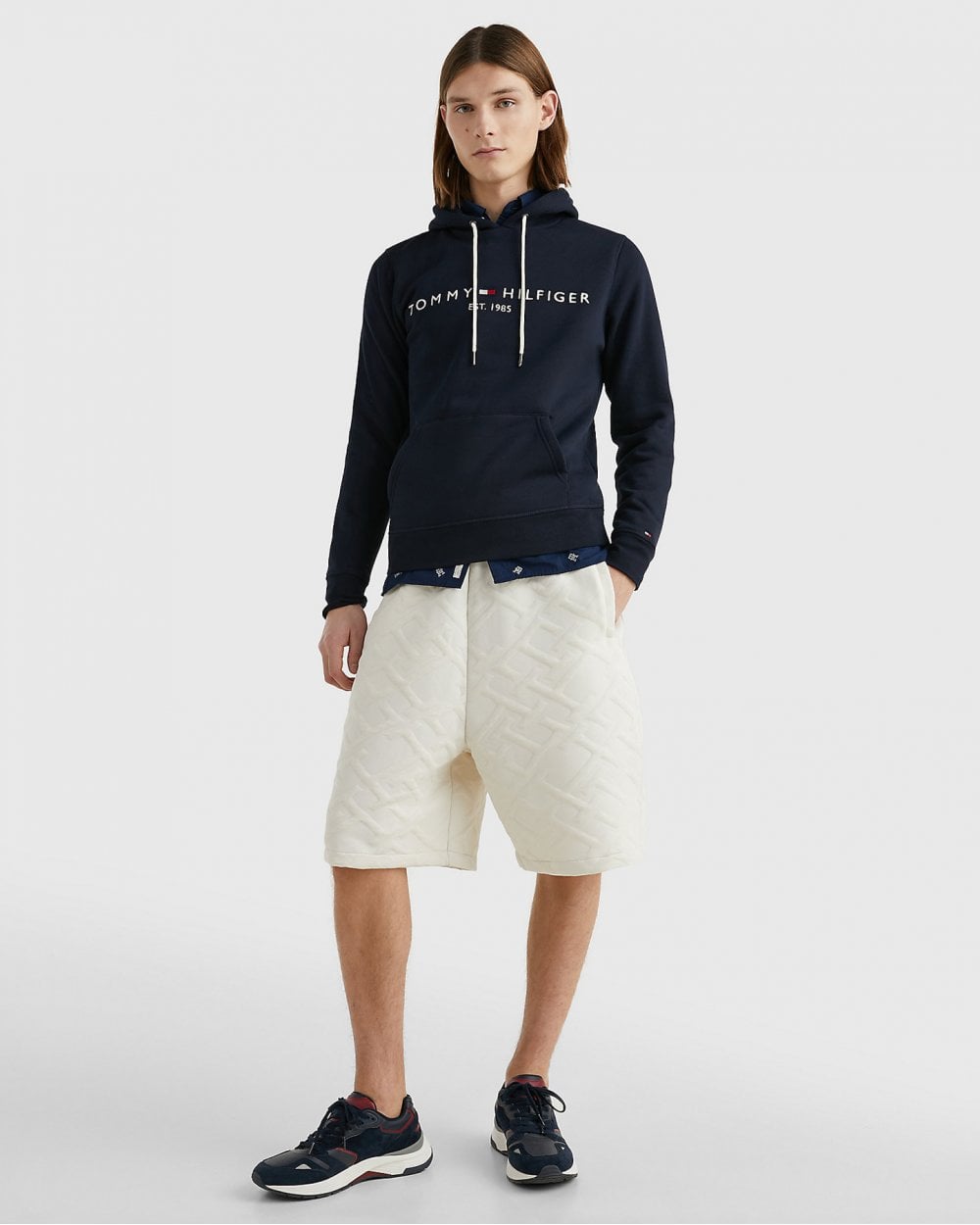 Tommy Hilfiger Mens Core Tommy Logo Hoodie - Sky Captain