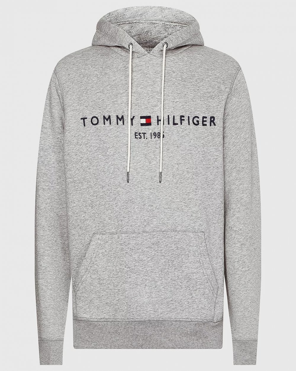 Tommy Hilfiger Mens Core Tommy Logo Hoodie - Cloud Heather