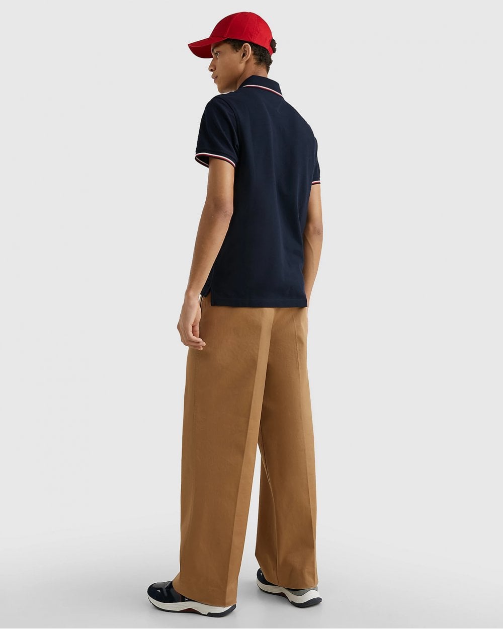 Tommy Hilfiger Slim Mens Tipped Polo - Desert Sky