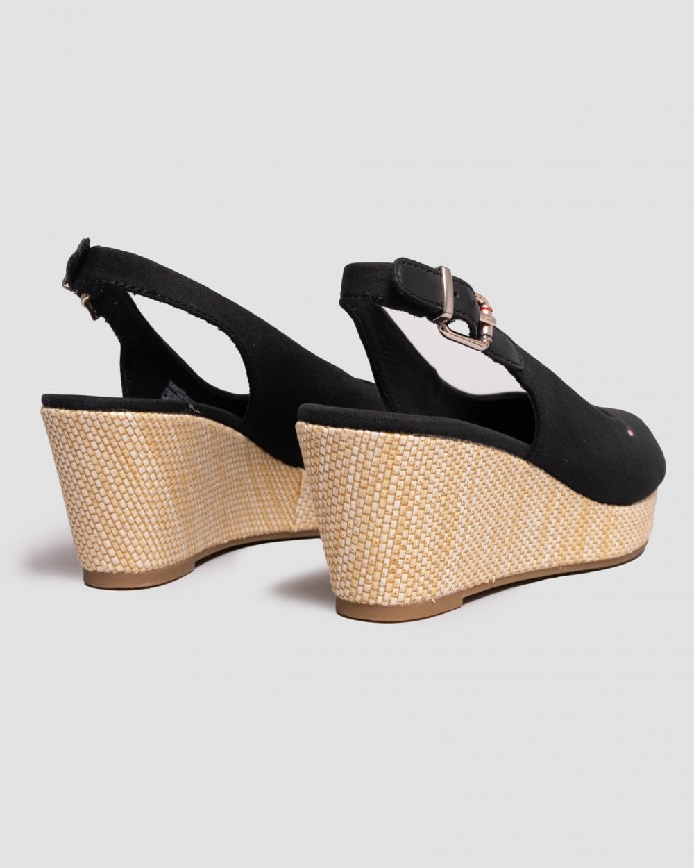 Tommy Hilfiger Iconic Elba Sling Back Wedge - Black