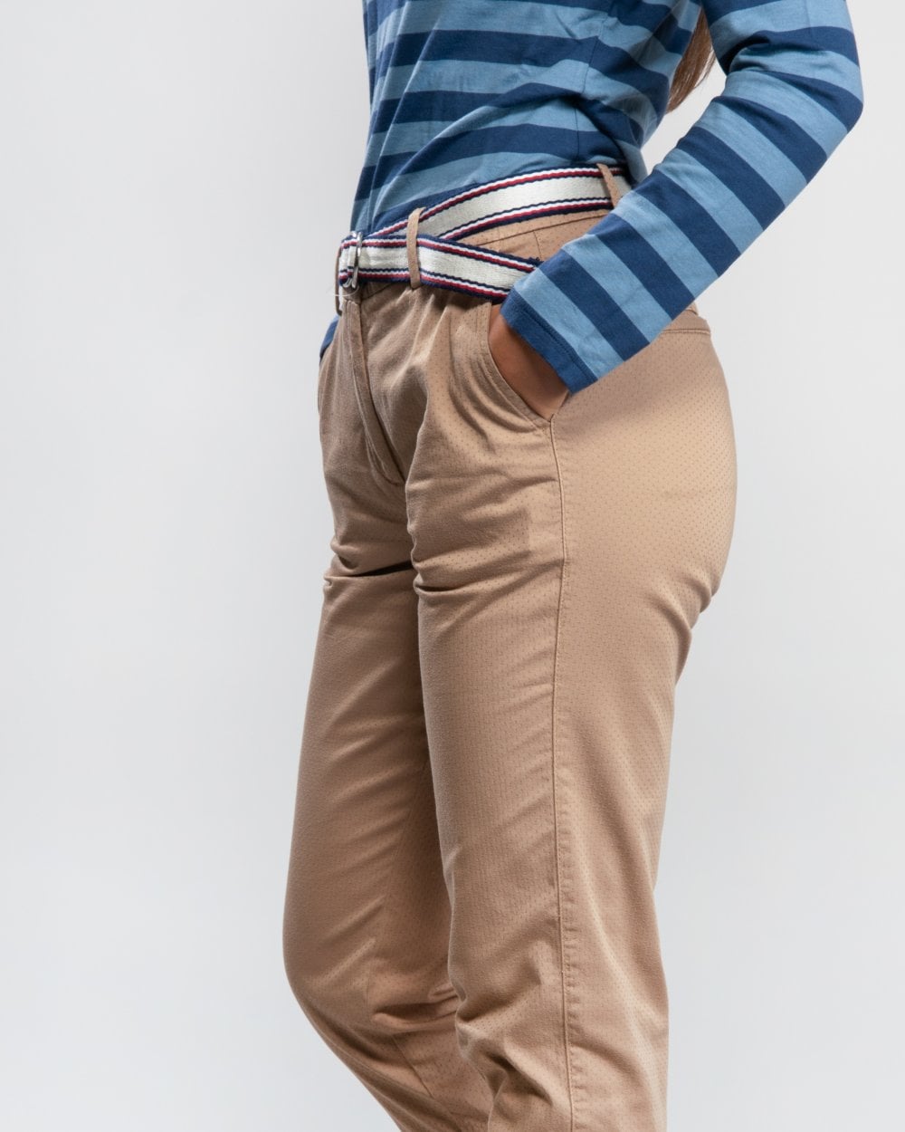 Tommy Hilfiger Cotton Stretch Dobby Womens Pants WW0WW27285AEG