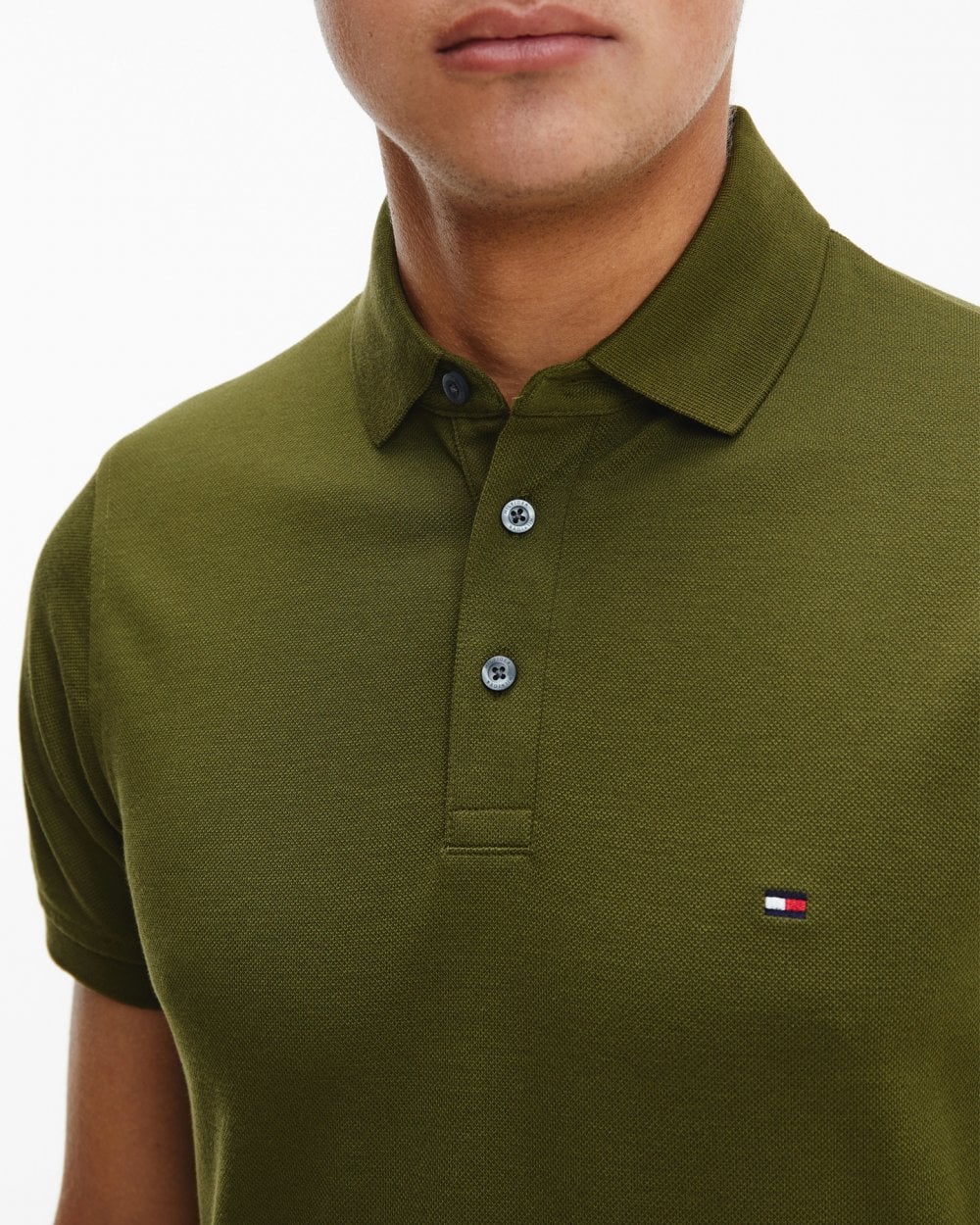 Tommy Hilfiger Core 1985 Slim Mens Polo Shirt - Putting Green