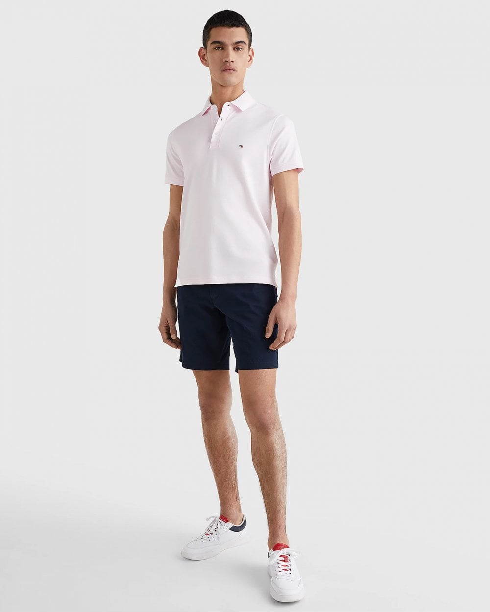 Tommy Hilfiger Core 1985 Slim Mens Polo Shirt - Light Pink