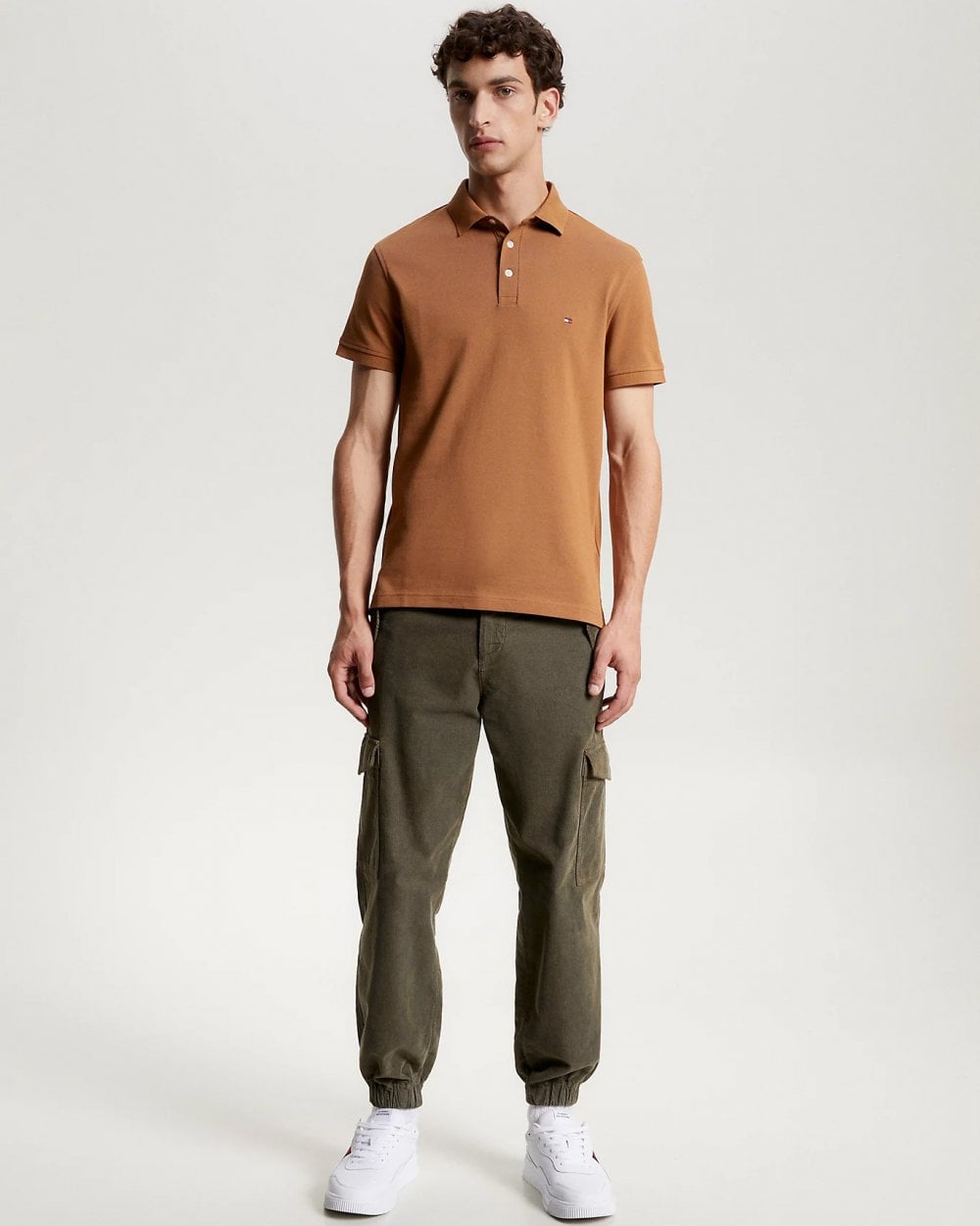 Tommy Hilfiger Core 1985 Slim Mens Polo Shirt - Desert Khaki