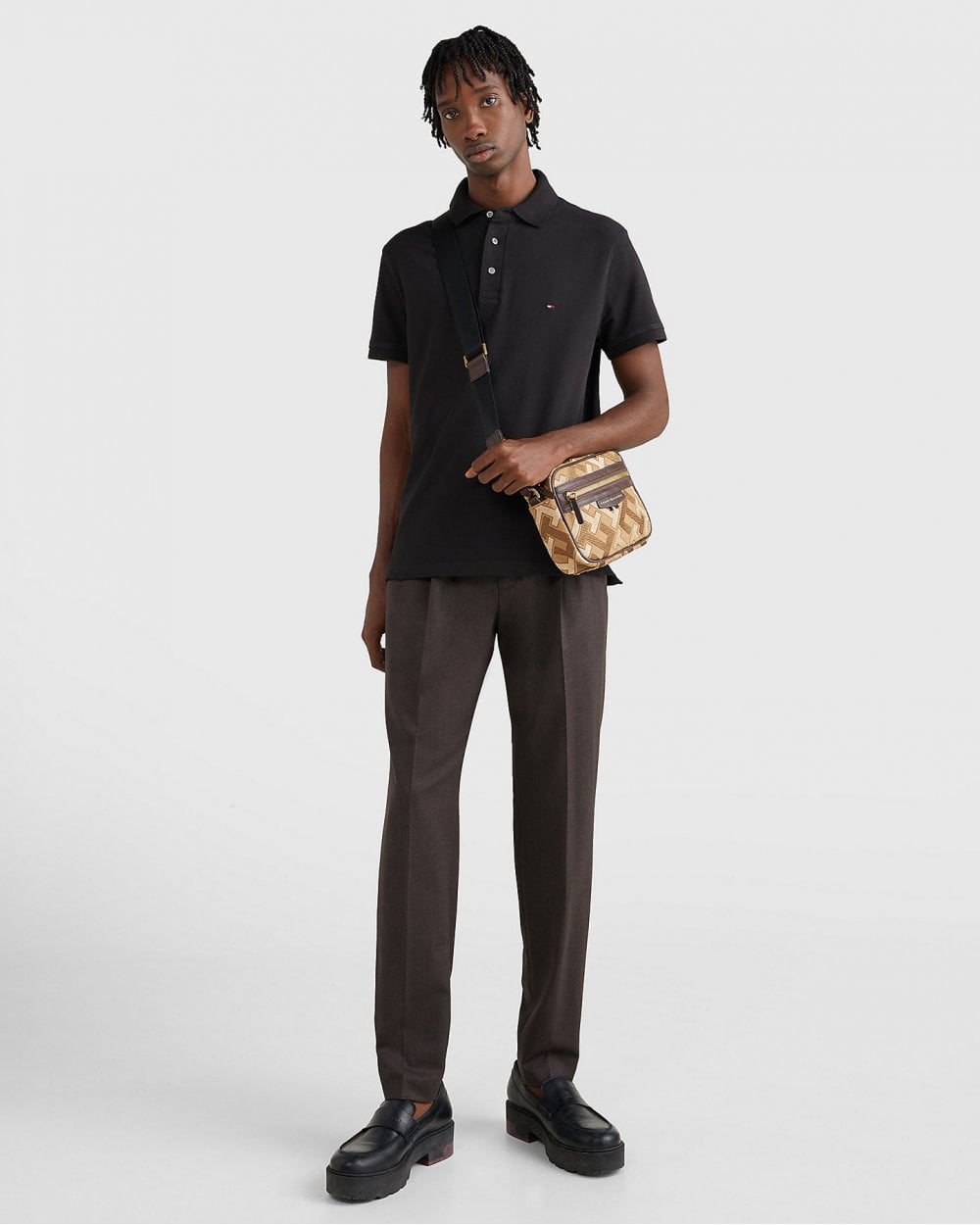 Tommy Hilfiger Core 1985 Slim Mens Polo Shirt - Black