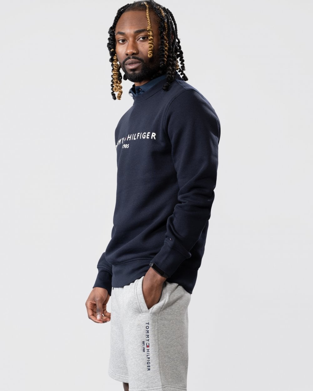 Tommy Hilfiger Tommy Logo Mens Sweatshirt - Desert Sky