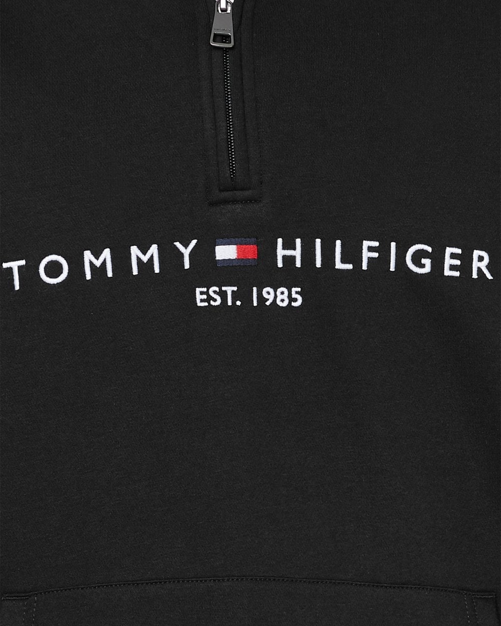 Tommy Hilfiger Tommy Logo Mockneck Mens Sweatshirt - Black