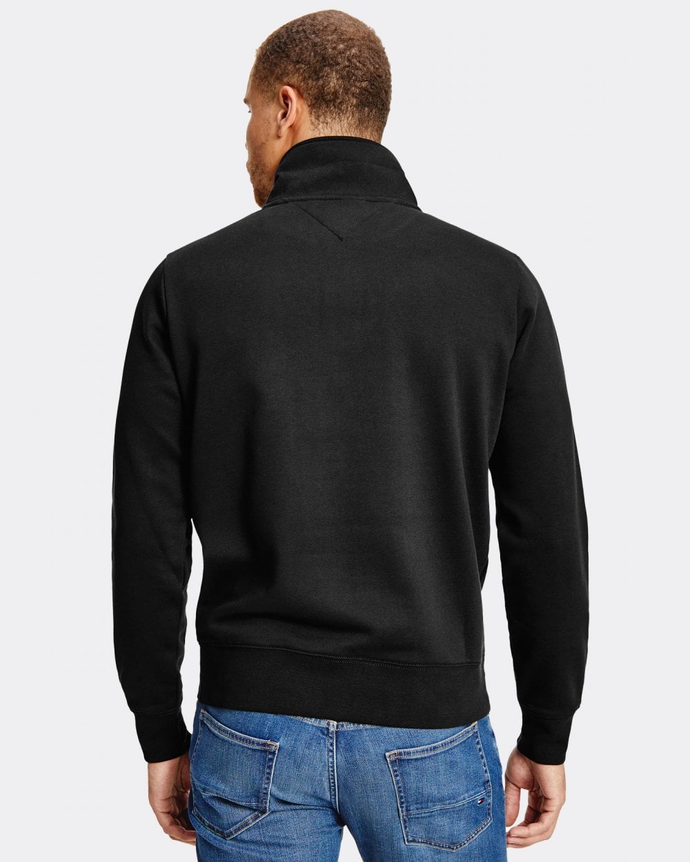 Tommy Hilfiger Tommy Logo Mockneck Mens Sweatshirt - Black
