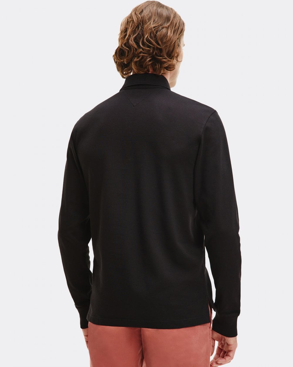 Tommy Hilfiger 1985 Regular Long Sleeve Mens Polo Shirt - Black