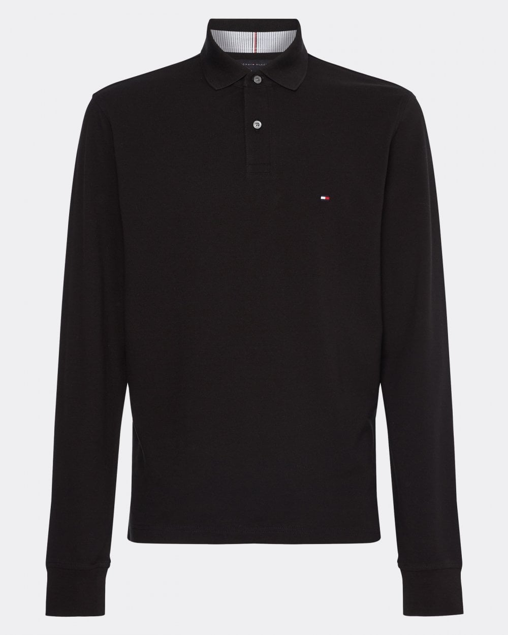 Tommy Hilfiger 1985 Regular Long Sleeve Mens Polo Shirt - Black