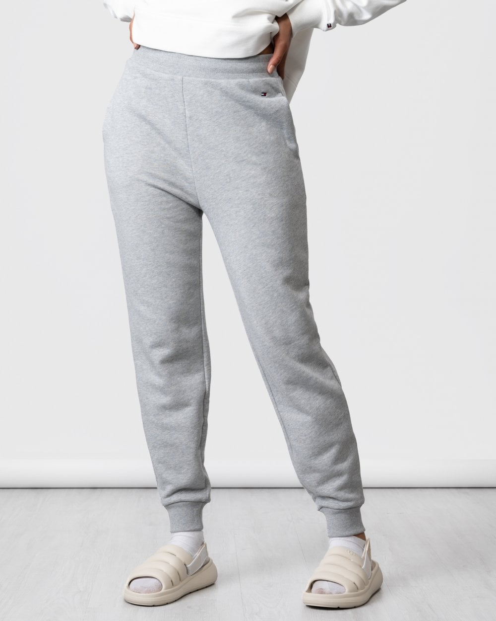 Tommy Hilfiger Relaxed Long Womens Sweatpants - Light Grey Heather