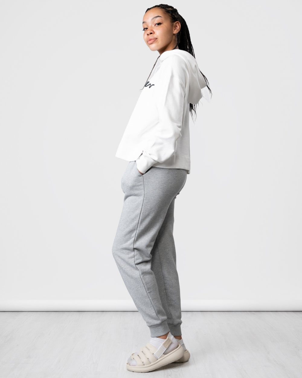 Tommy Hilfiger Relaxed Long Womens Sweatpants - Light Grey Heather