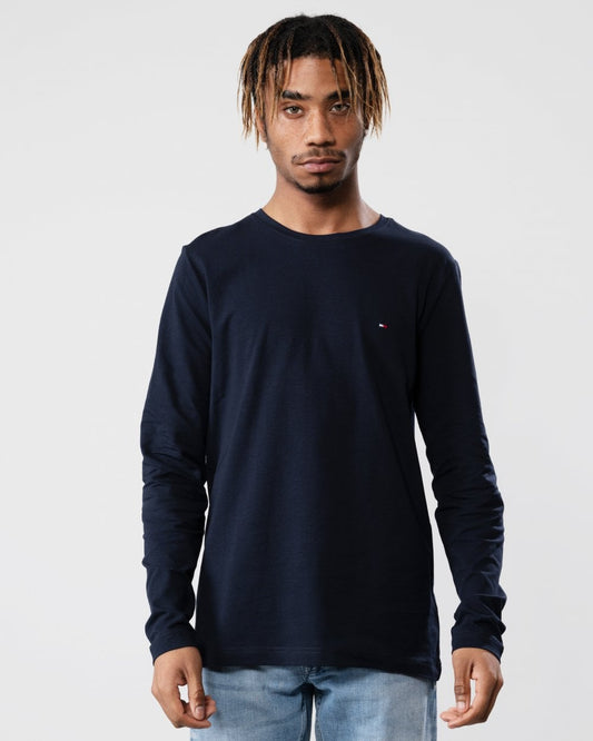 Tommy Hilfiger Stretch Slim Fit Mens Long Sleeve T-Shirt - Desert Sky