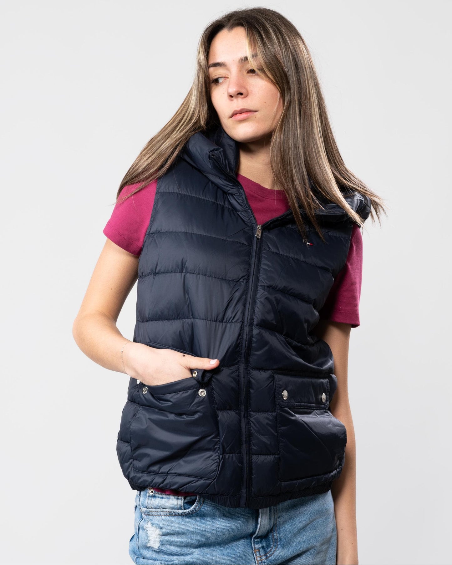 Tommy Hilfiger Lightweight Padded Womens Hooded Vest