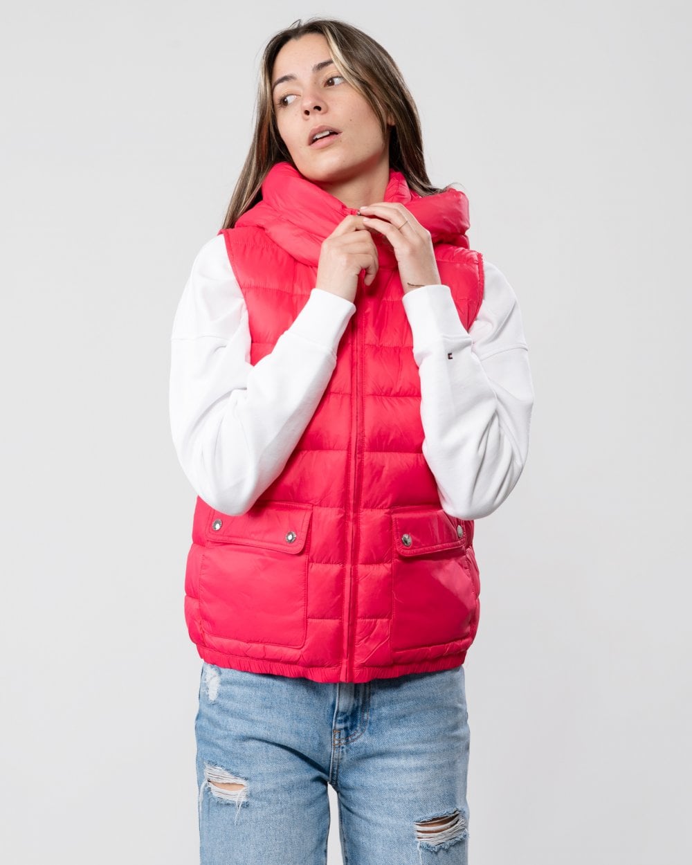 Tommy Hilfiger Lightweight Padded Womens Hooded Vest