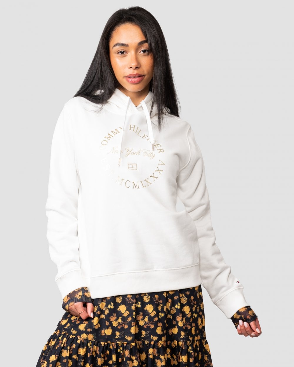 Tommy Hilfiger Metallic Roundal Womens Hoodie