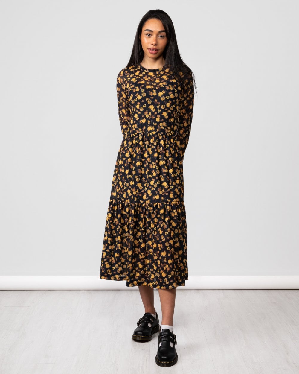 Tommy Hilfiger Mesh Rose Womens Midi Slim Fit Dress