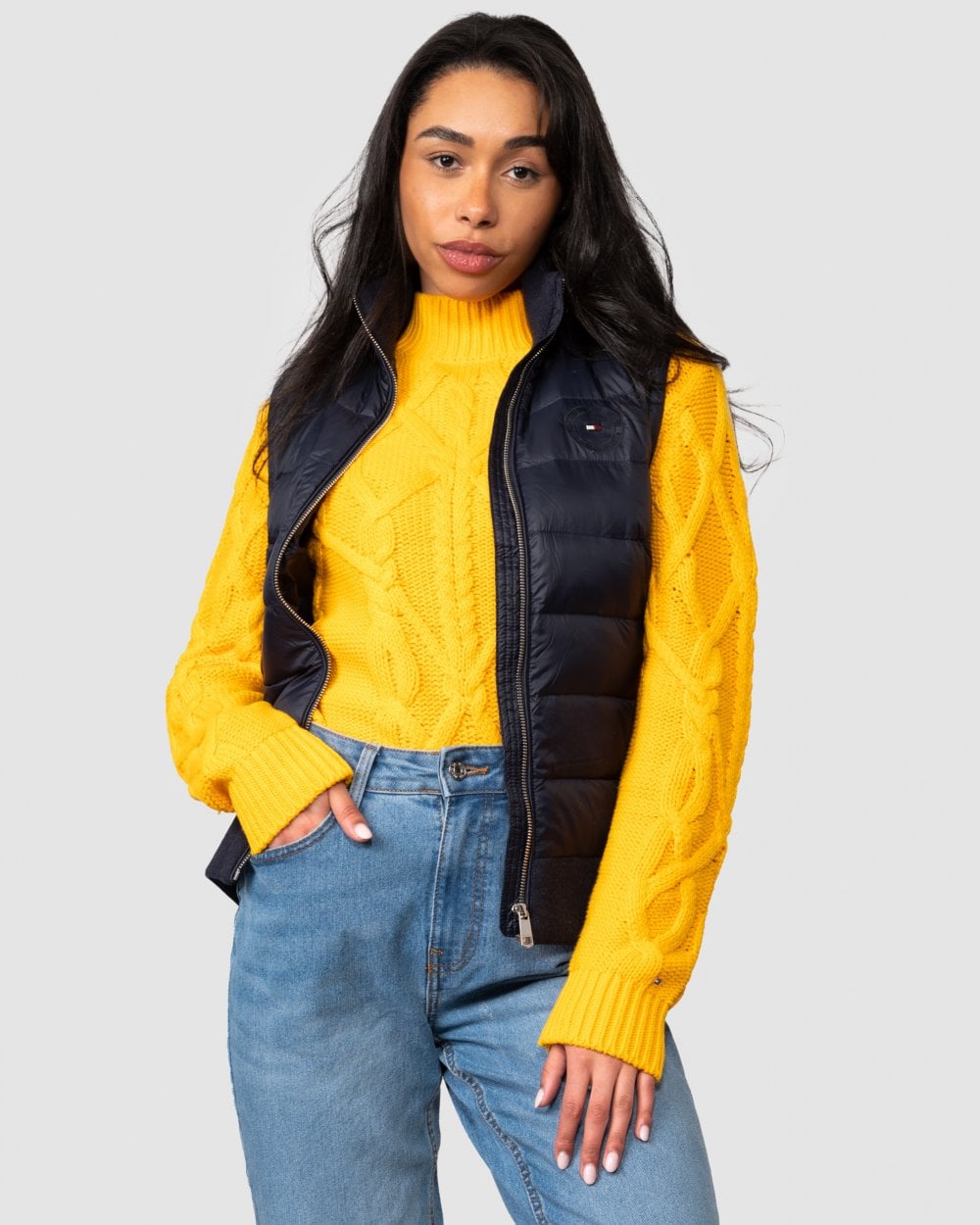 Tommy Hilfiger Knit Mix Womens Down Gilet