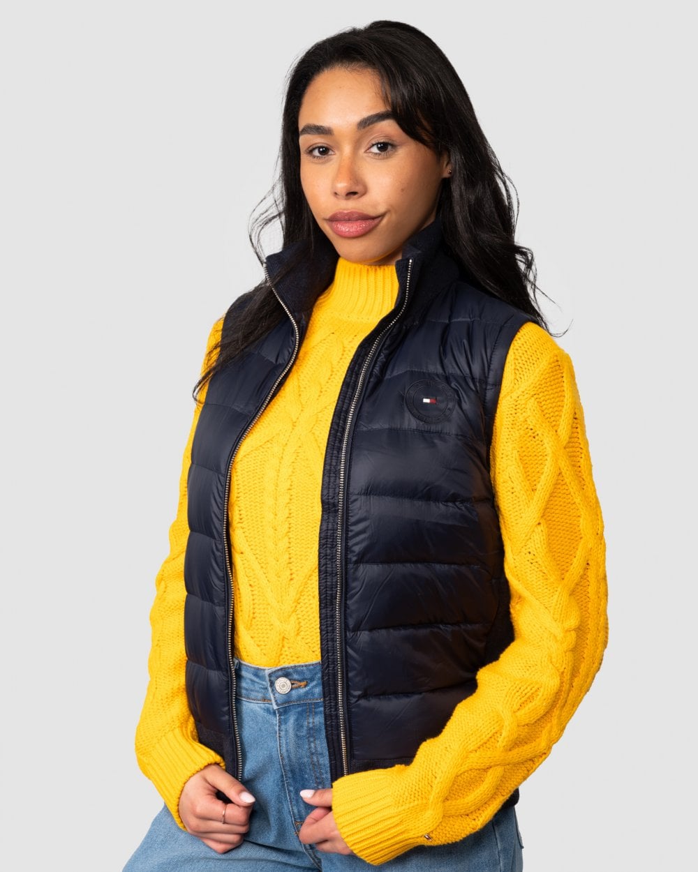 Tommy Hilfiger Knit Mix Womens Down Gilet
