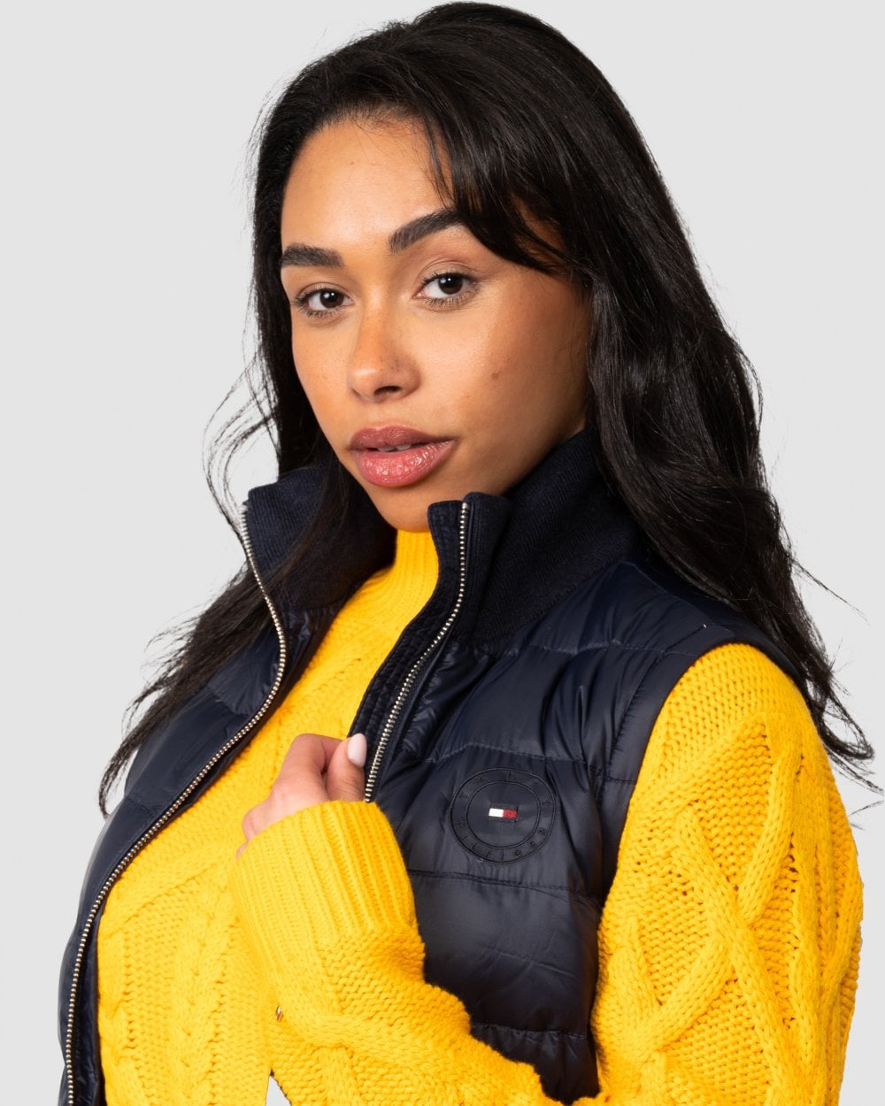 Tommy Hilfiger Knit Mix Womens Down Gilet