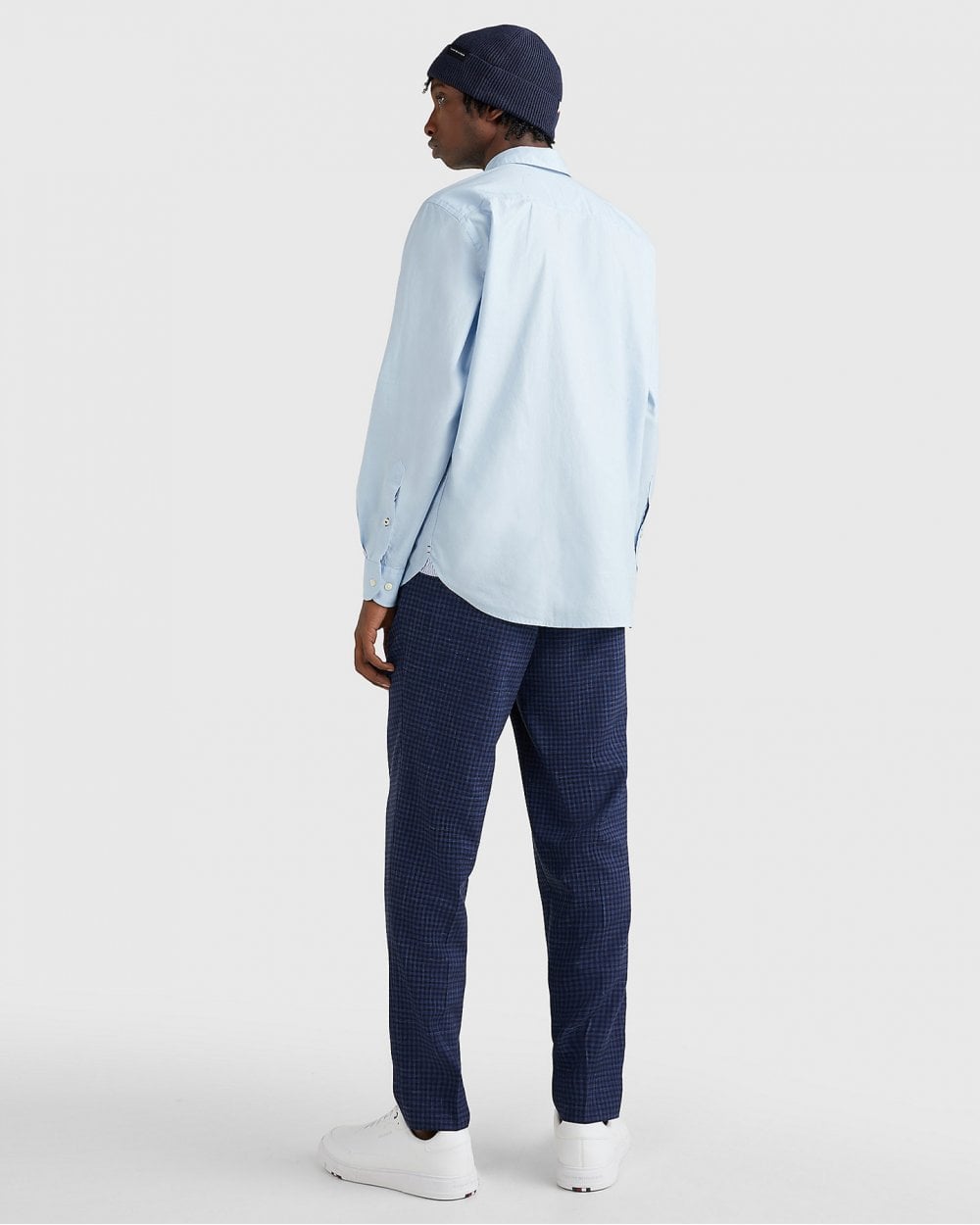 Tommy Hilfiger Core Flex Mens Long Sleeve Poplin Shirt - Calm Blue