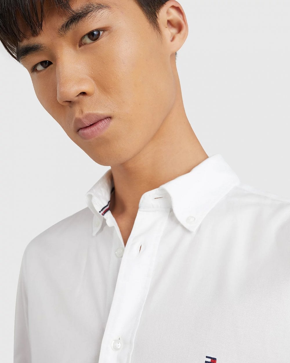 Tommy Hilfiger Core Flex Mens Long Sleeve Poplin Shirt - White