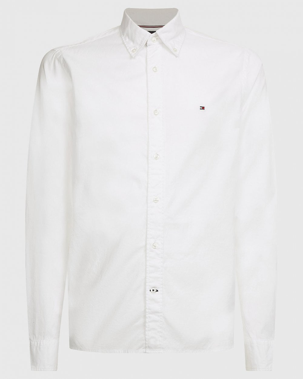 Tommy Hilfiger Core Flex Mens Long Sleeve Poplin Shirt - White