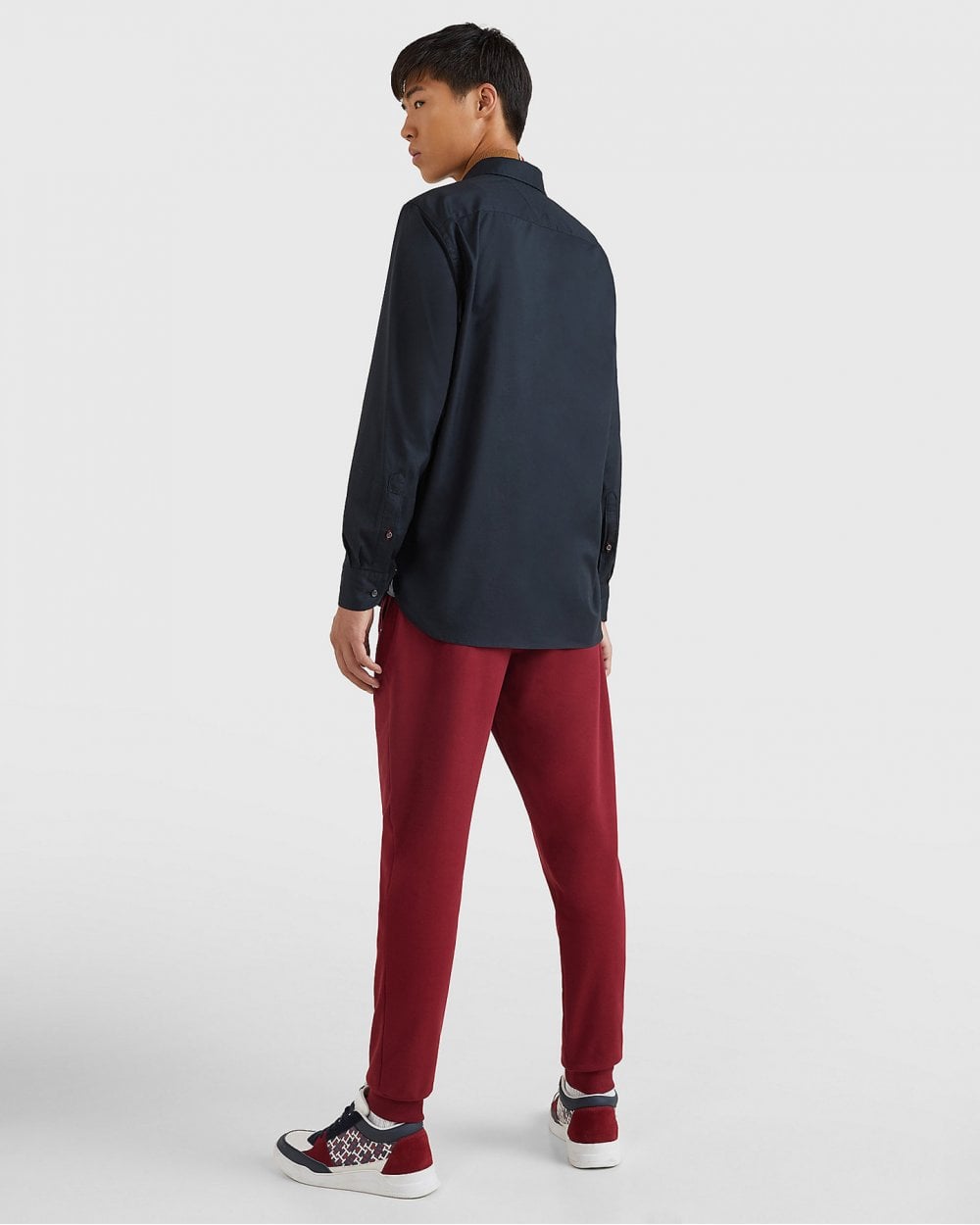 Tommy Hilfiger Core Flex Mens Long Sleeve Poplin Shirt - Black