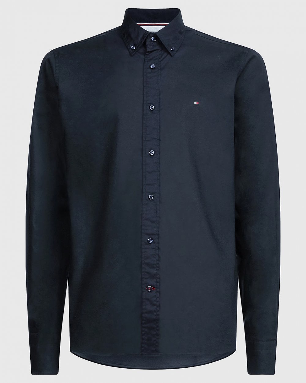 Tommy Hilfiger Core Flex Mens Long Sleeve Poplin Shirt - Black