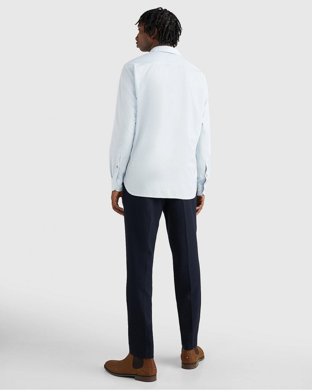 Tommy Hilfiger Core 1985 Flex Mens Long Sleeve Oxford Shirt - Calm Blue