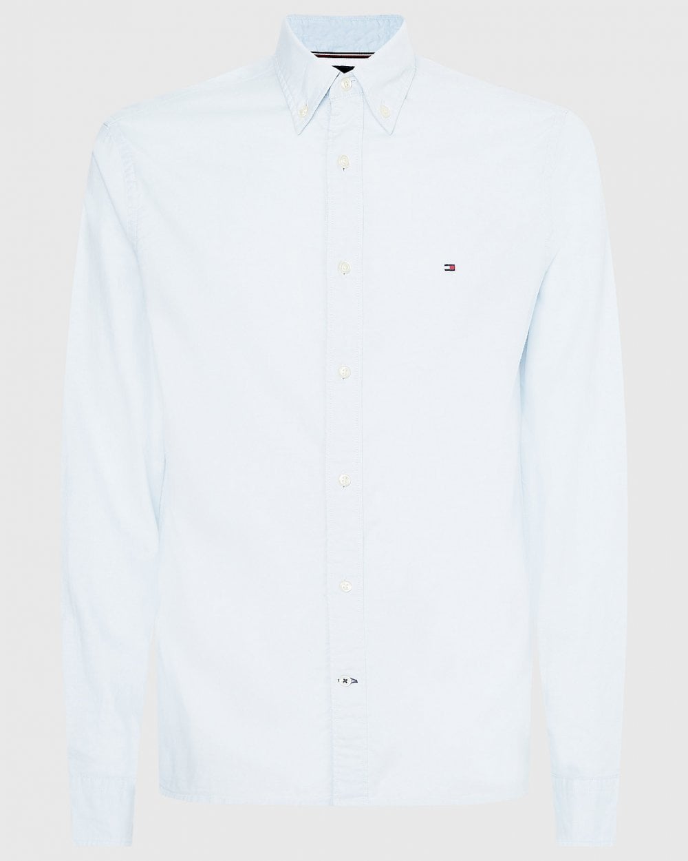 Tommy Hilfiger Core 1985 Flex Mens Long Sleeve Oxford Shirt - Calm Blue