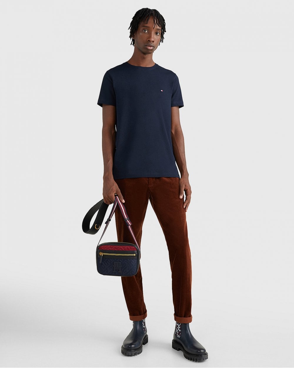 Tommy Hilfiger Core Stretch Mens Slim C-Neck T-Shirt - Desert Sky