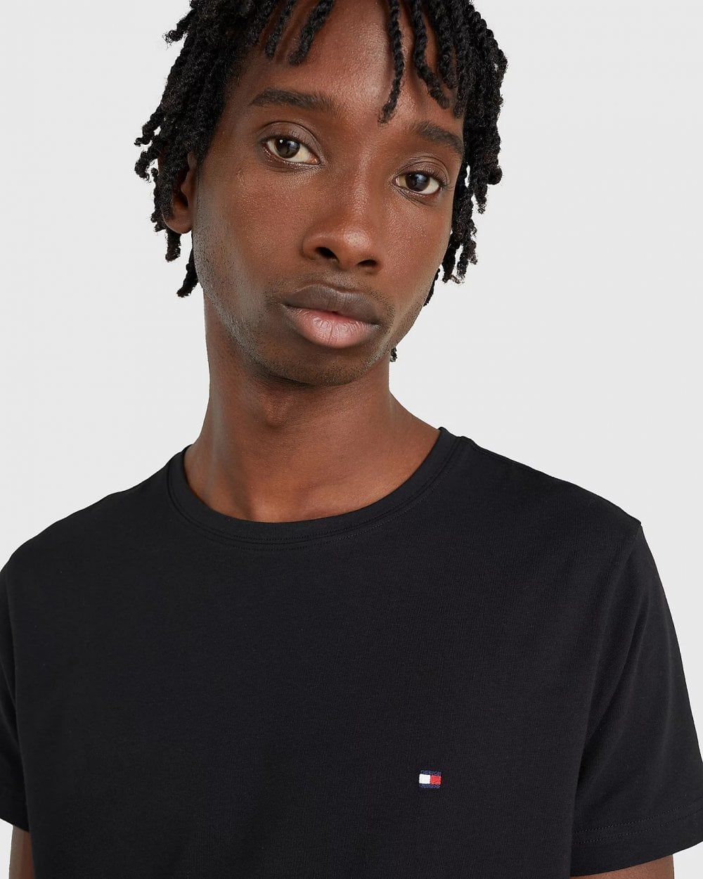 Tommy Hilfiger Core Stretch Mens Slim C-Neck T-Shirt - Black
